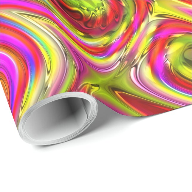 Abstrakt Mönster 32A Presentpapper (Rullad Hörn)