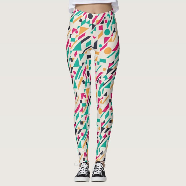 Abstrakt mönster 3 leggings (Framsida)