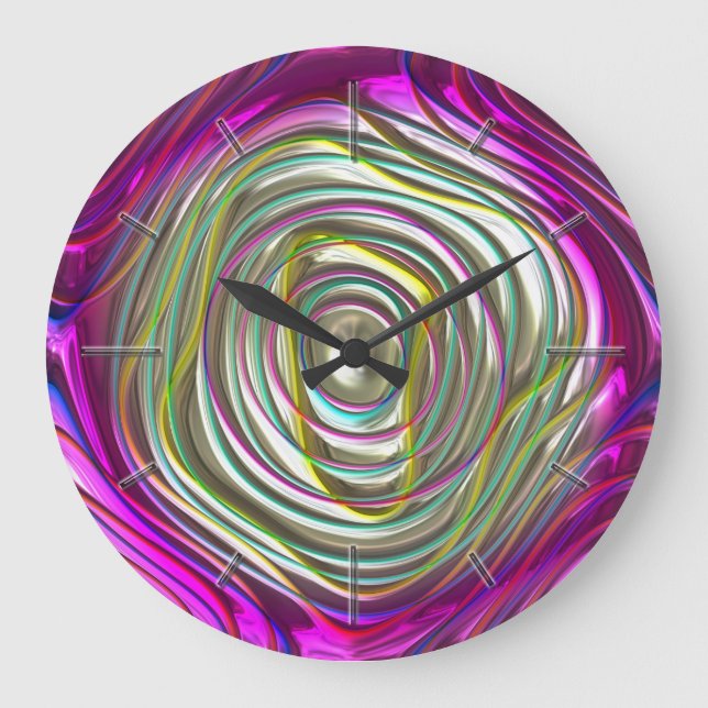 Abstrakt Mönster 53A-B-väggskåp Stor Klocka (Framsida)