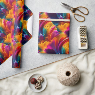 Abstrakt Mönster 63A Figursättning Papper Presentpapper