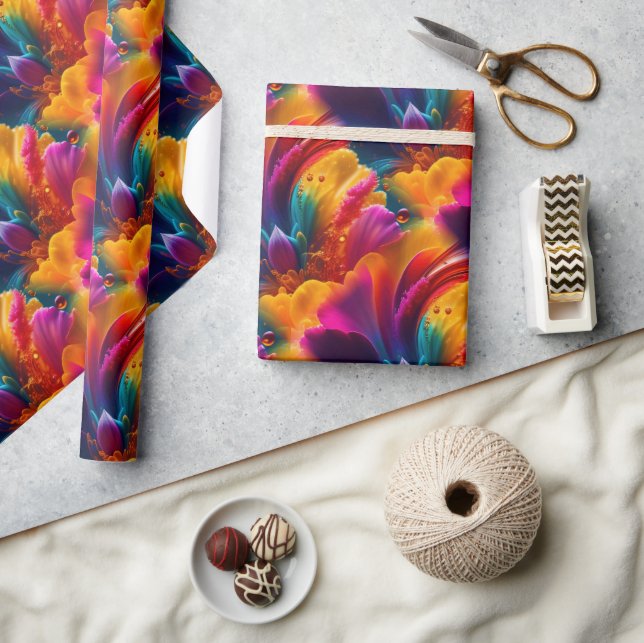 Abstrakt Mönster 63A Figursättning Papper Presentpapper (Hantverk)