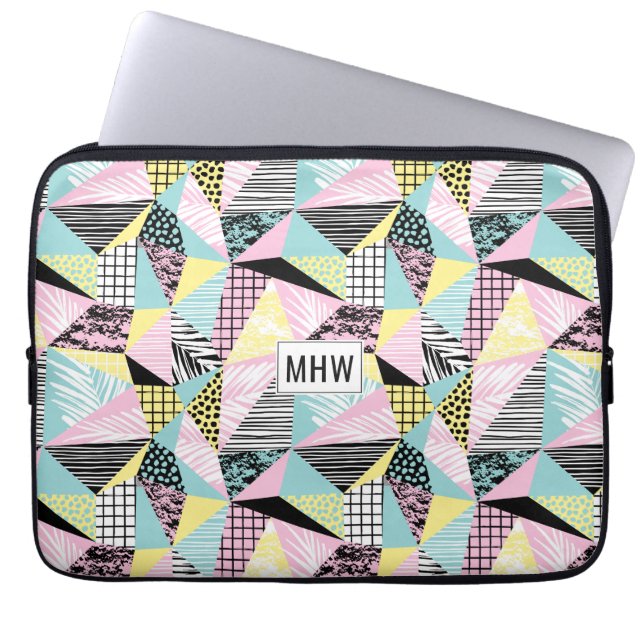 Abstrakt Mönster anpassningsbar monogram laptop sl Sleeve (Framsidan)