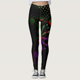 abstrakt mönster art leggings