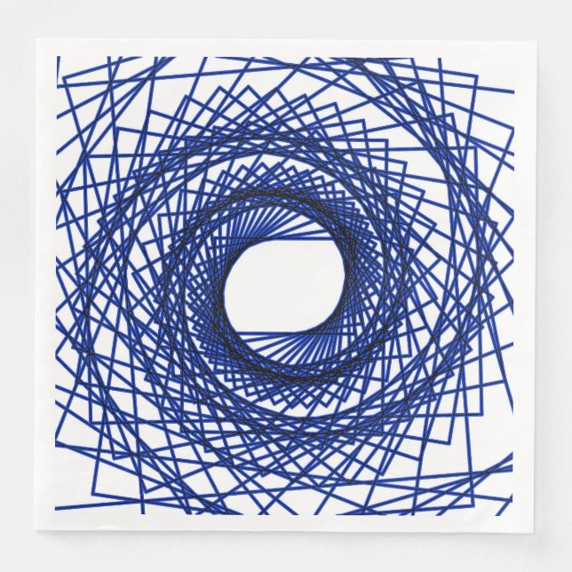 Abstrakt mönster - blått pappersservett (Framsida)