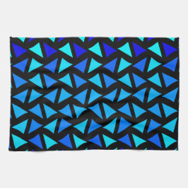 Abstrakt Mönster Blues Kökshandduk