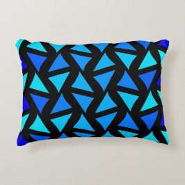 Abstrakt Mönster Blues Prydnadskudde