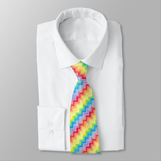 Abstrakt Mönster Cheerful Färg Slips (Bunden)
