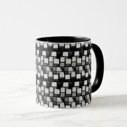Abstrakt mönster design 1201 i grått-skuggor - Mug Mugg