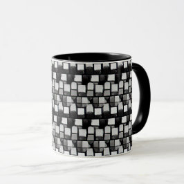 Abstrakt mönster design 1201 i grått-skuggor - Mug Mugg