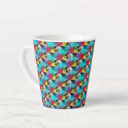 Abstrakt mönster design 1208 - Latte Mugg