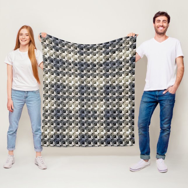 Abstrakt mönster design 1218 - Fleece Blanket (På plats)