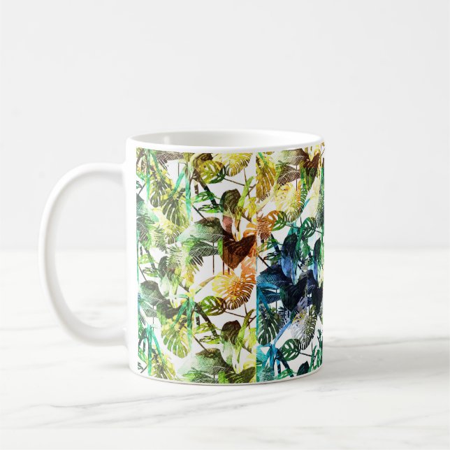 Abstrakt mönster-design med vibrerande färg kaffemugg (Vänster)
