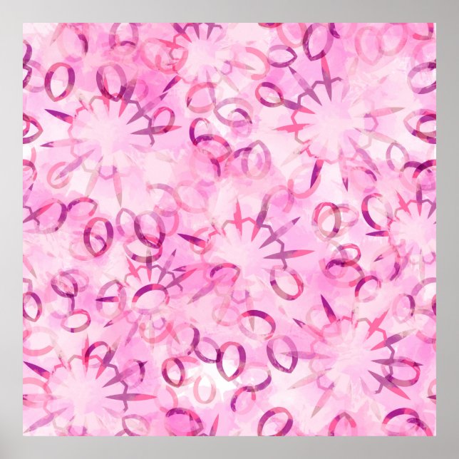 Abstrakt mönster etnisk design. Baksida av vattenf Poster (Framsidan)