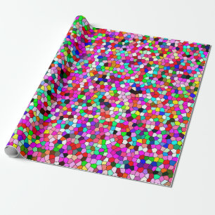 abstrakt mönster, färgad mosaic tapet, geomet presentpapper