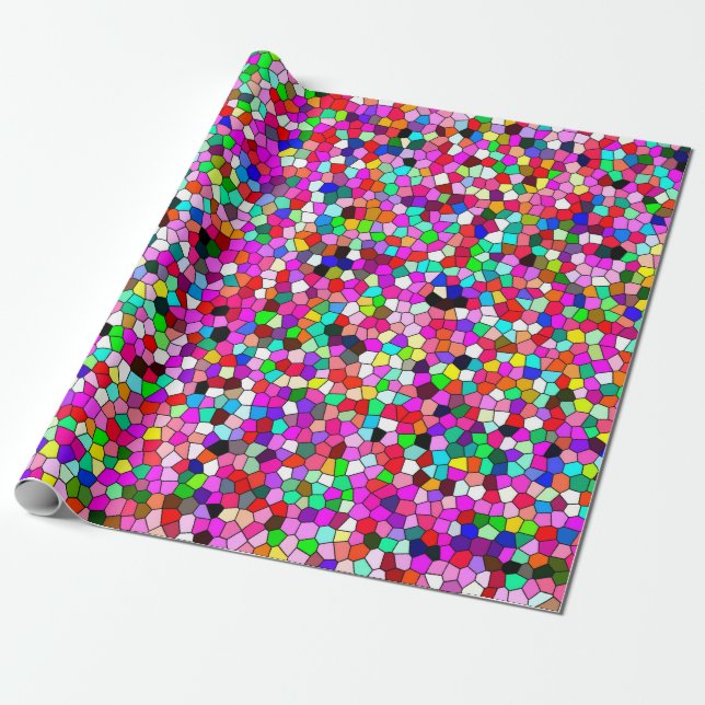 abstrakt mönster, färgad mosaic tapet, geomet presentpapper (Utrullad)
