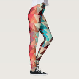 Abstrakt mönster | Färgfulla triangelformer Leggings