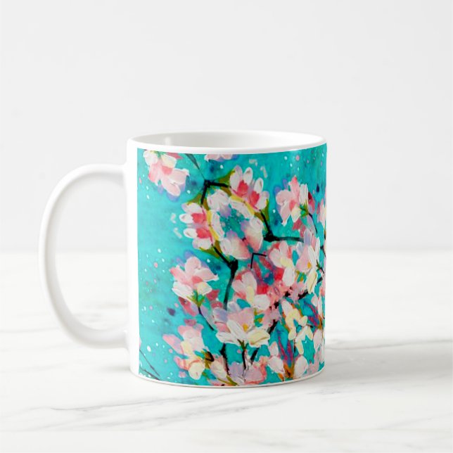 Abstrakt mönster färglös bakgrund kaffemugg (Vänster)