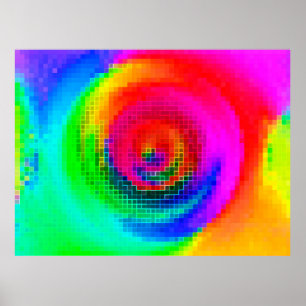 abstrakt mönster, flerfärgat geometriskt tapet poster