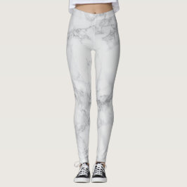 Abstrakt mönster för design för vitgråttmarmor leggings