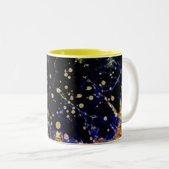 abstrakt mönster galaxy Two-Tone Coffee Mugg (Framsida höger)