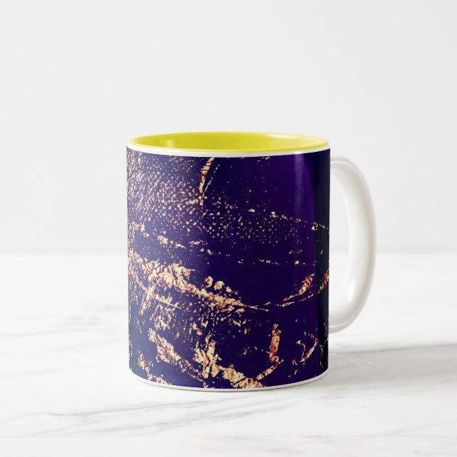 abstrakt mönster galaxy Two-Tone Coffee Mugg (Framsida höger)