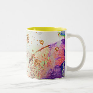abstrakt mönster galaxy Two-Tone Coffee Mugg