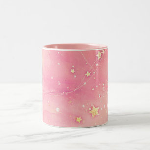 abstrakt mönster galaxy Two-Tone Coffee Mugg
