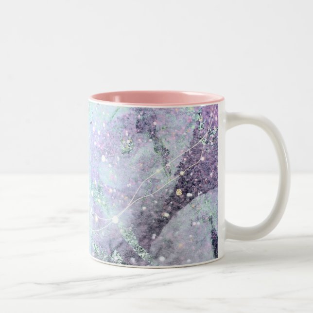 abstrakt mönster galaxy Two-Tone Coffee Mugg (Höger)