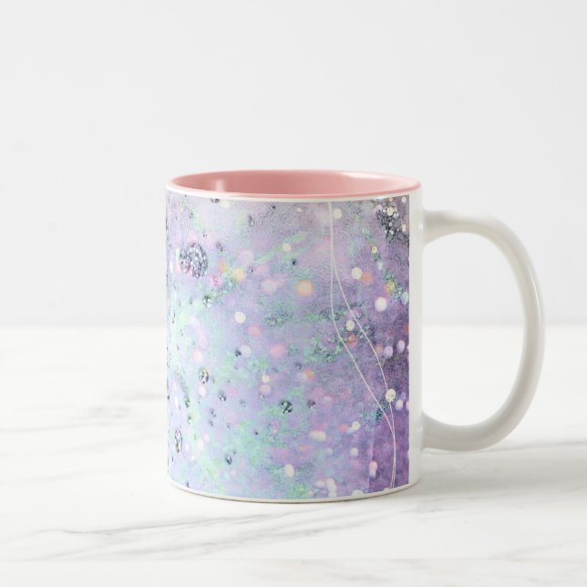 abstrakt mönster galaxy Two-Tone Coffee Mugg (Höger)