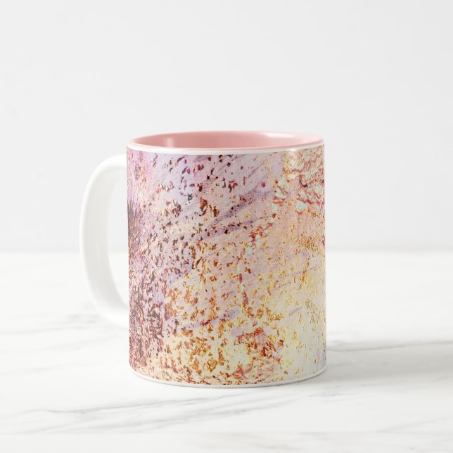 abstrakt mönster galaxy Two-Tone Coffee Mugg (Framsida vänster)