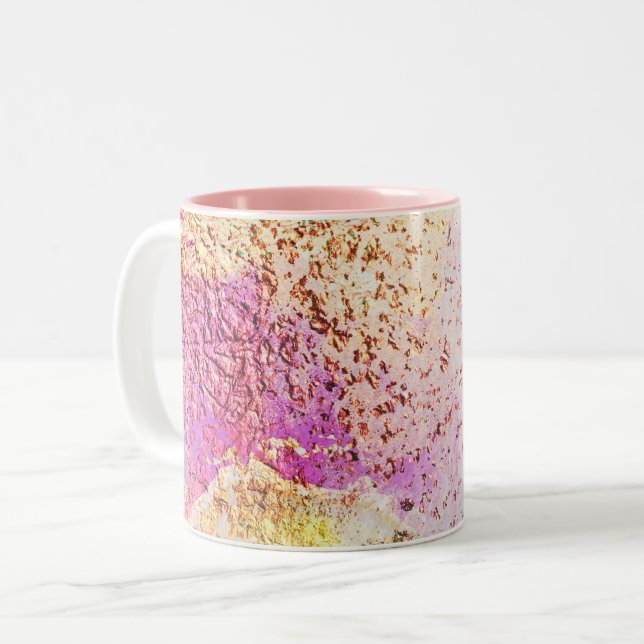 abstrakt mönster galaxy Two-Tone Coffee Mugg (Framsida vänster)