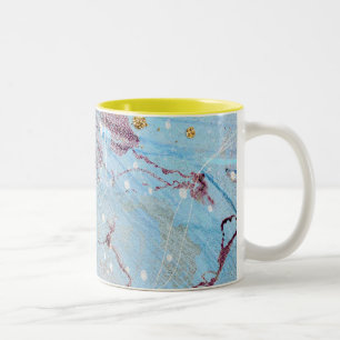 abstrakt mönster galaxy Two-Tone Coffee Mugg
