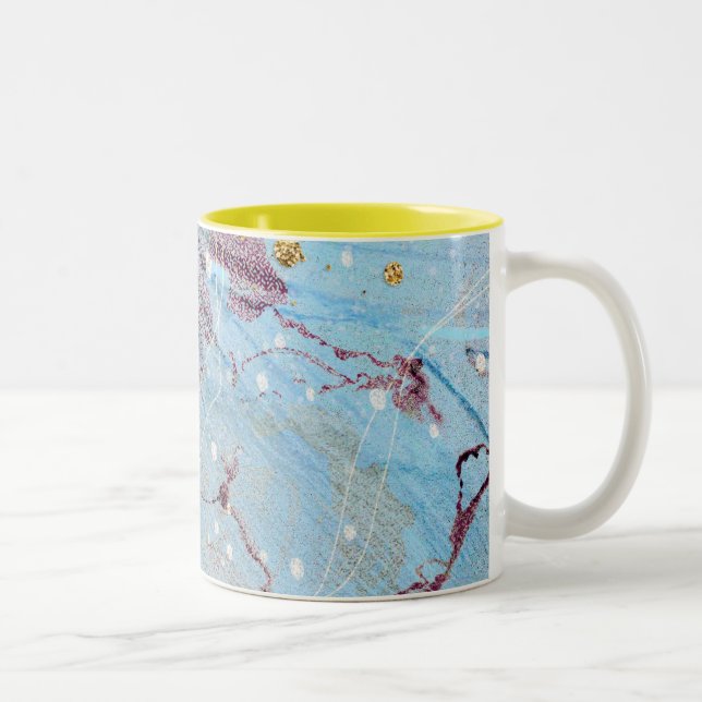 abstrakt mönster galaxy Two-Tone Coffee Mugg (Höger)