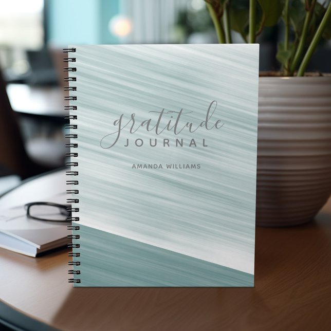 Abstrakt Mönster Gratitude Journal kan redigera fä Anteckningsbok (Gratitude notebook - personalize with your name or other text)