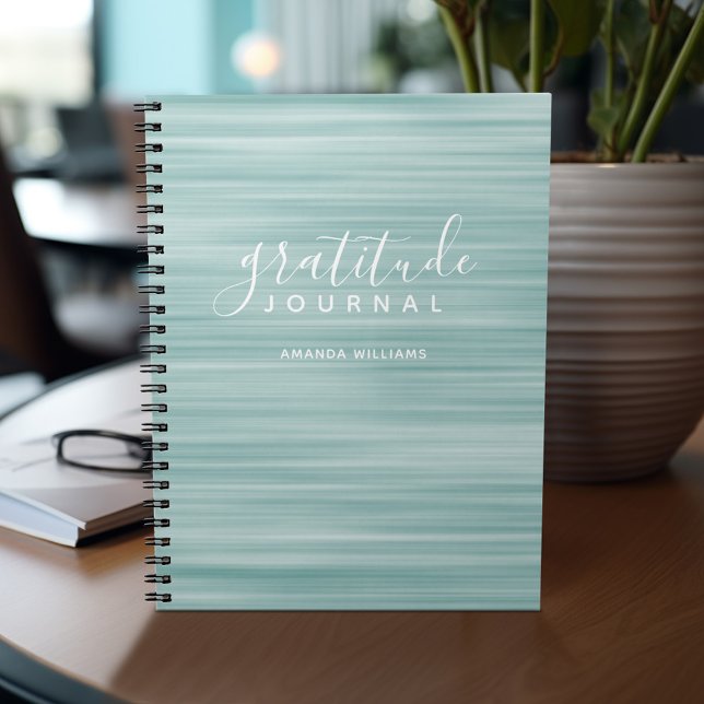 Abstrakt Mönster Gratitude Journal kan redigera te Anteckningsbok (Gratitude notebook - personalize with your name or other text)