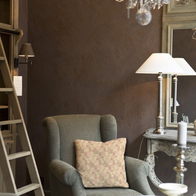Abstrakt mönster grått rosa beige dekorativ kudde (Skapare uppladdad)