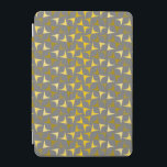 Abstrakt Mönster Gult och Grått iPad Mini Skydd<br><div class="desc">Skydda din enhet i stil med det här gyllene stjärnstensgeometriska ipad cover! Med ett fet guld mönster på en elegant grått-bakgrund kombineras modern sofistikering med vardaglig hållbarhet. Perfekt för arbete,  studier eller använda på plats!</div>