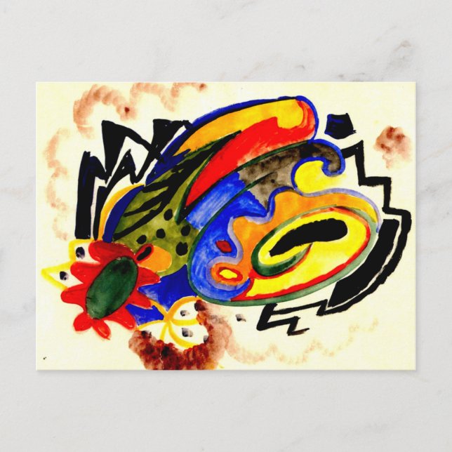 Abstrakt mönster I av August Macke Vykort (Framsida)