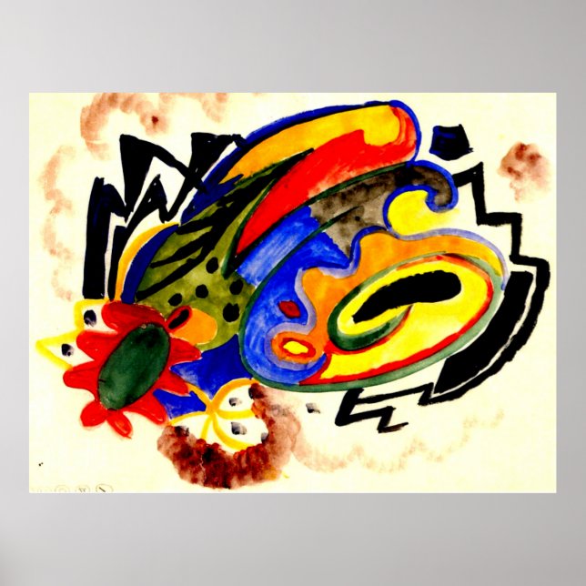 Abstrakt Mönster I senast i augusti Macke Poster (Framsidan)