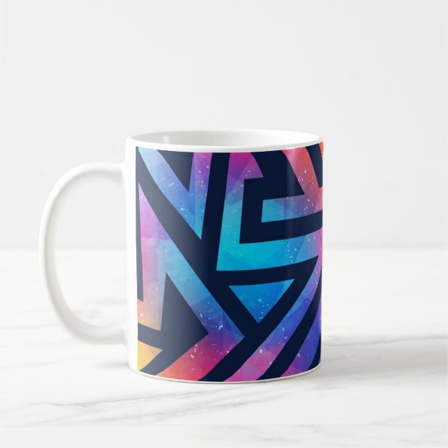Abstrakt mönster kaffemugg (Vänster)