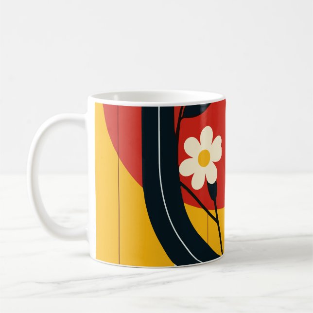 abstrakt mönster kaffemugg (Vänster)
