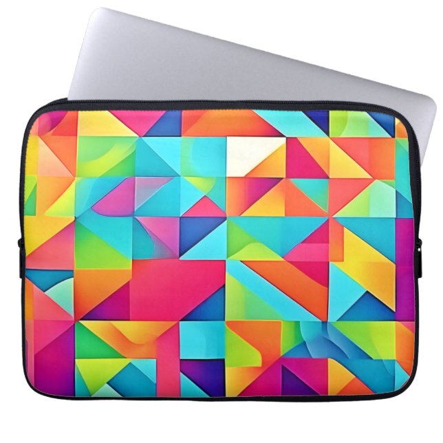 Abstrakt Mönster Laptop Fodral (Framsidan)