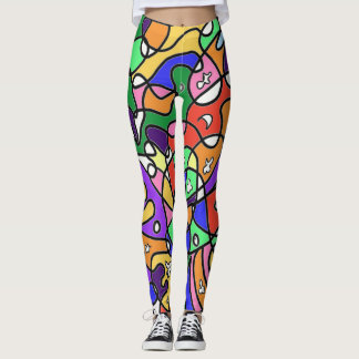 Abstrakt Mönster Leggings