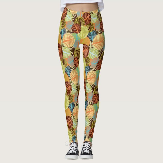 Abstrakt mönster leggings (Framsida)