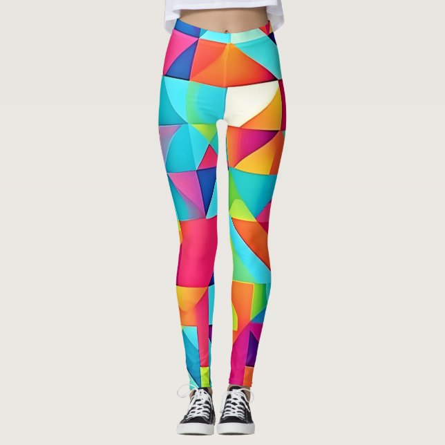 Abstrakt Mönster Leggings (Framsida)