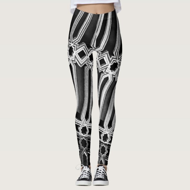 Abstrakt mönster leggings (Framsida)
