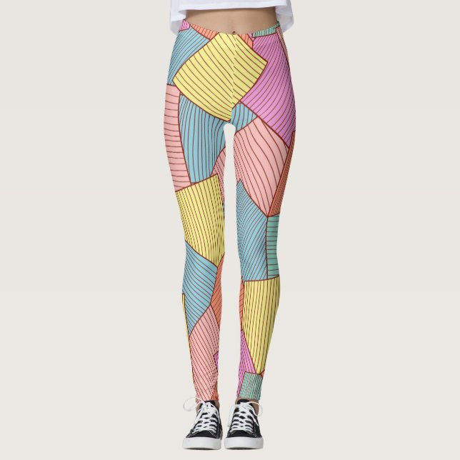 Abstrakt mönster leggings (Framsida)