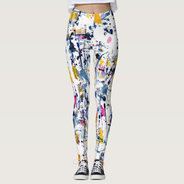 Abstrakt mönster leggings (Framsida)