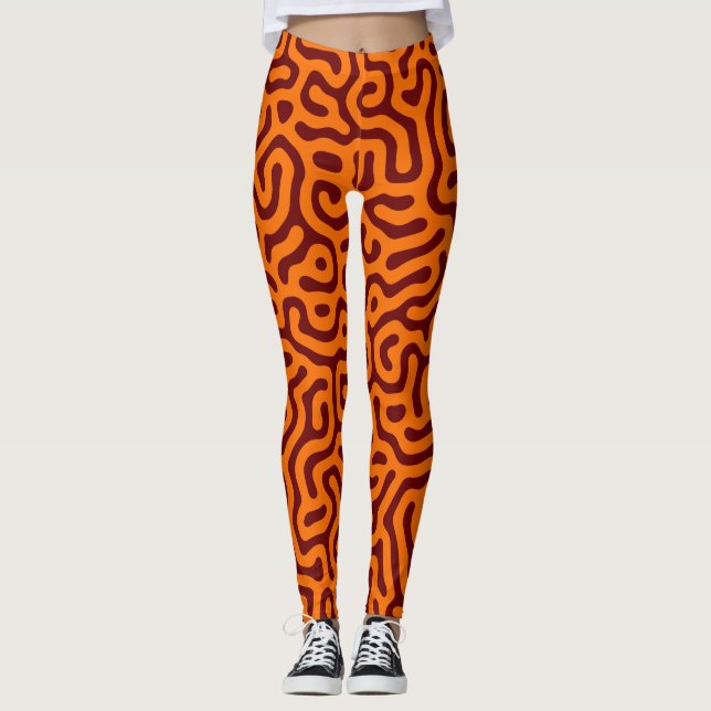 Abstrakt mönster leggings (Framsida)