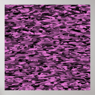 Abstrakt Mönster Lila Black Poster
